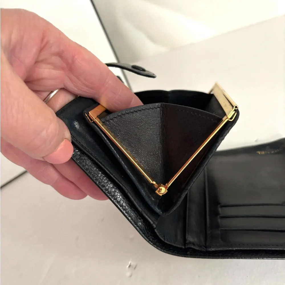 Authentic Chanel bifold black wallet